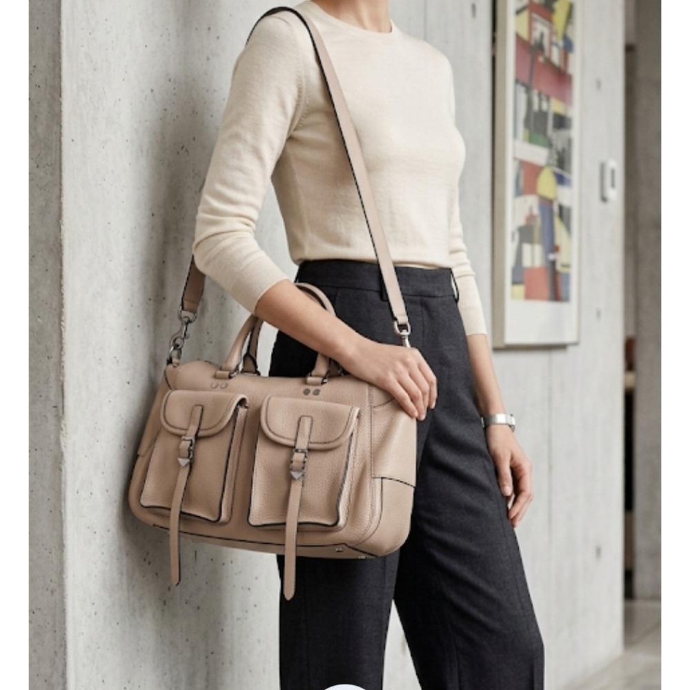 Coach Taupe Leather Shoulder Bag